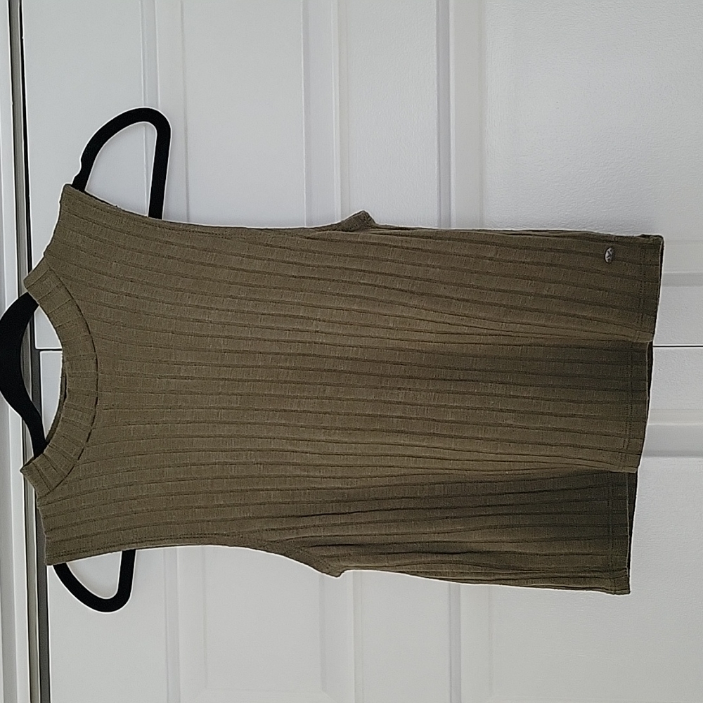 AEO First Essentials Olive Ribbed Tank